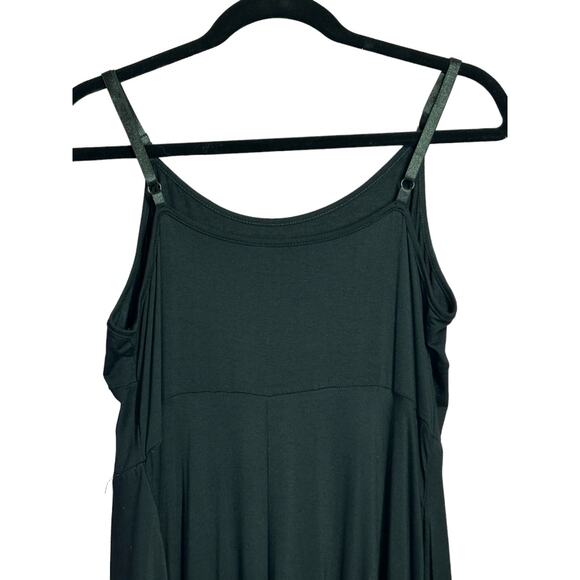 Bloomchic Black Flowey Lace Bottom Spaghetti Strap Black Dress Goth Vibe Size 14 - Picture 11 of 11